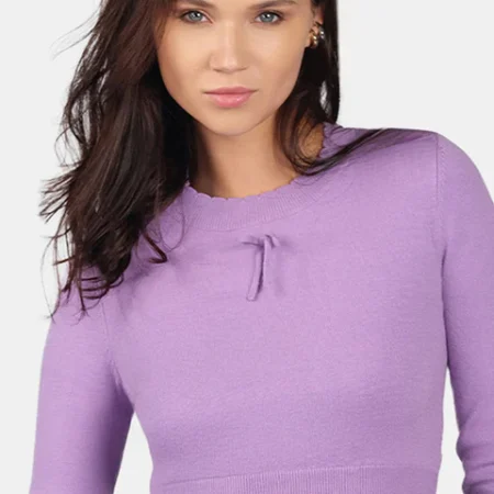 Purple Crop Knit Top