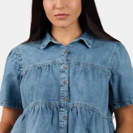 Naraa Cropped Denim Shirt