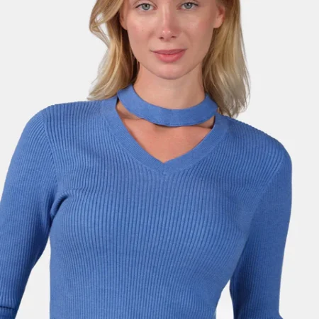 V Neck Full Sleeve Knit Top
