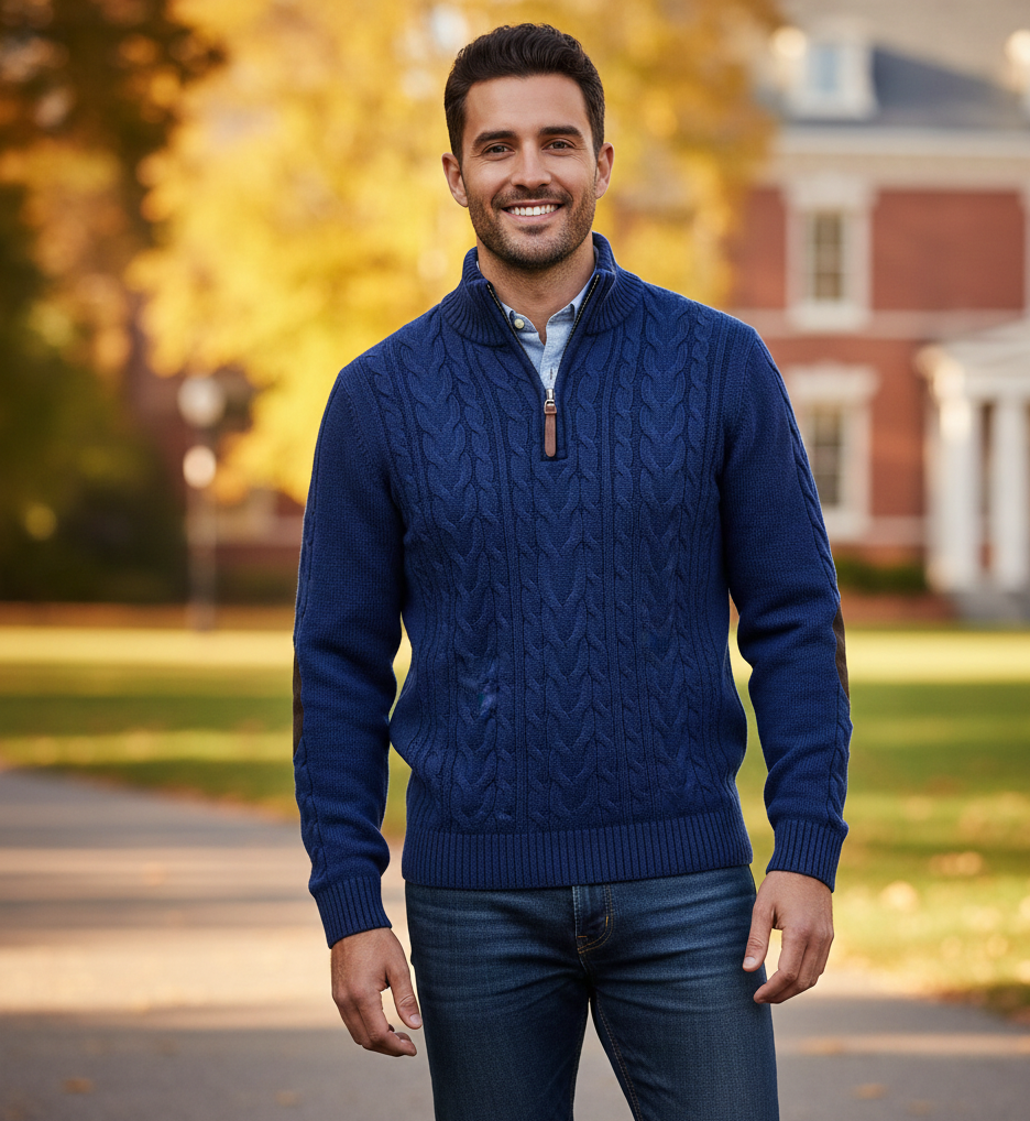 Men's Heritage Knit Quarter-Zip Sweater