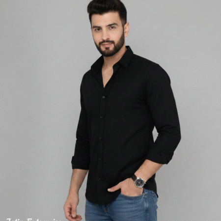 Black Button Down Men's Shirt