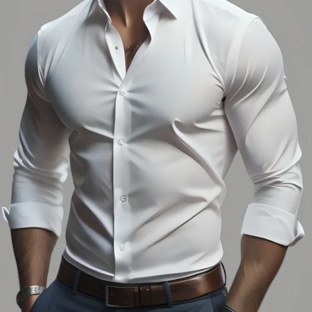 White Cotton Men's Shirt