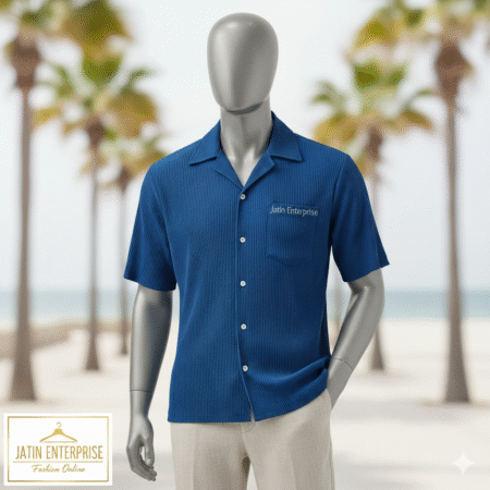 Jatin Enterprise Classic Chambray Shirt – Light Wash Double Pocket Essential